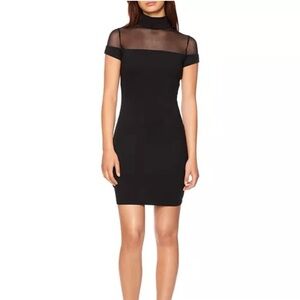 Susana Monaco Black Sheer Panel Dress